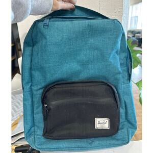 Hershel Pop Quiz 25L Backpack, Turquoise and Black, Unisex, EUC